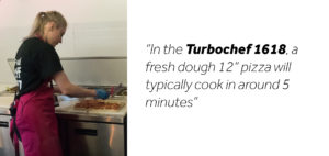 TurboChef 1618 Preparing Pizza