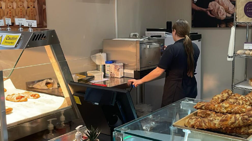Bakery staff using the Panasonic SCV3 oven